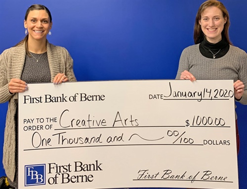 First Bank of Berne donates to the Creative Arts