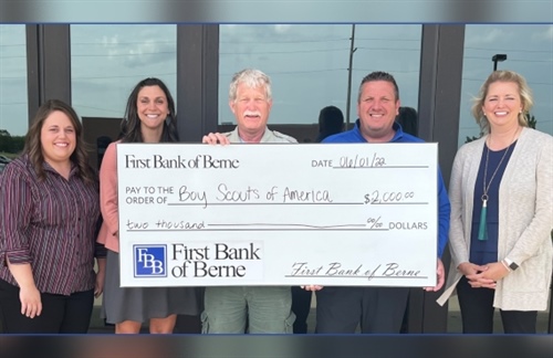 First Bank of Berne donates to Boy Scouts of America