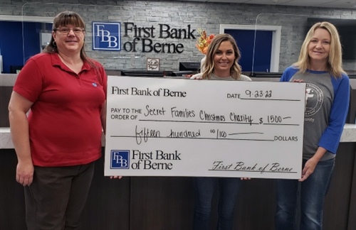 First Bank Of Berne Donates To Secret Families Christmas Charity Of Jay