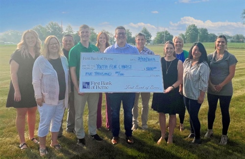 First Bank of Berne Donates to Youth for Christ