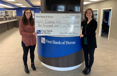 First Bank of Berne Donates to Creative Arts