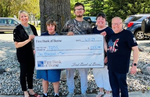 First Bank of Berne donates to Jay Randolph Developmental Services