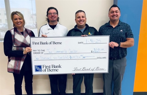 First Bank of Berne donates to Jay Community Center (JCC)