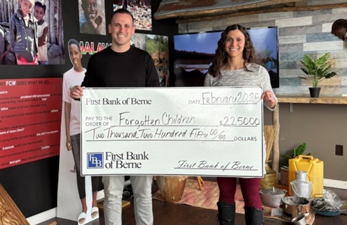 First Bank of Berne Donates to Forgotten Children Worldwide to Support Vulnerable Youth