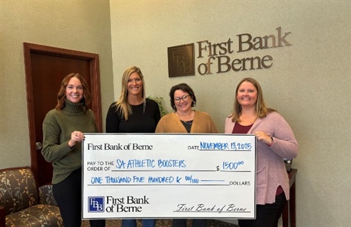 First Bank of Berne Supports South Adams Athletic Boosters Program